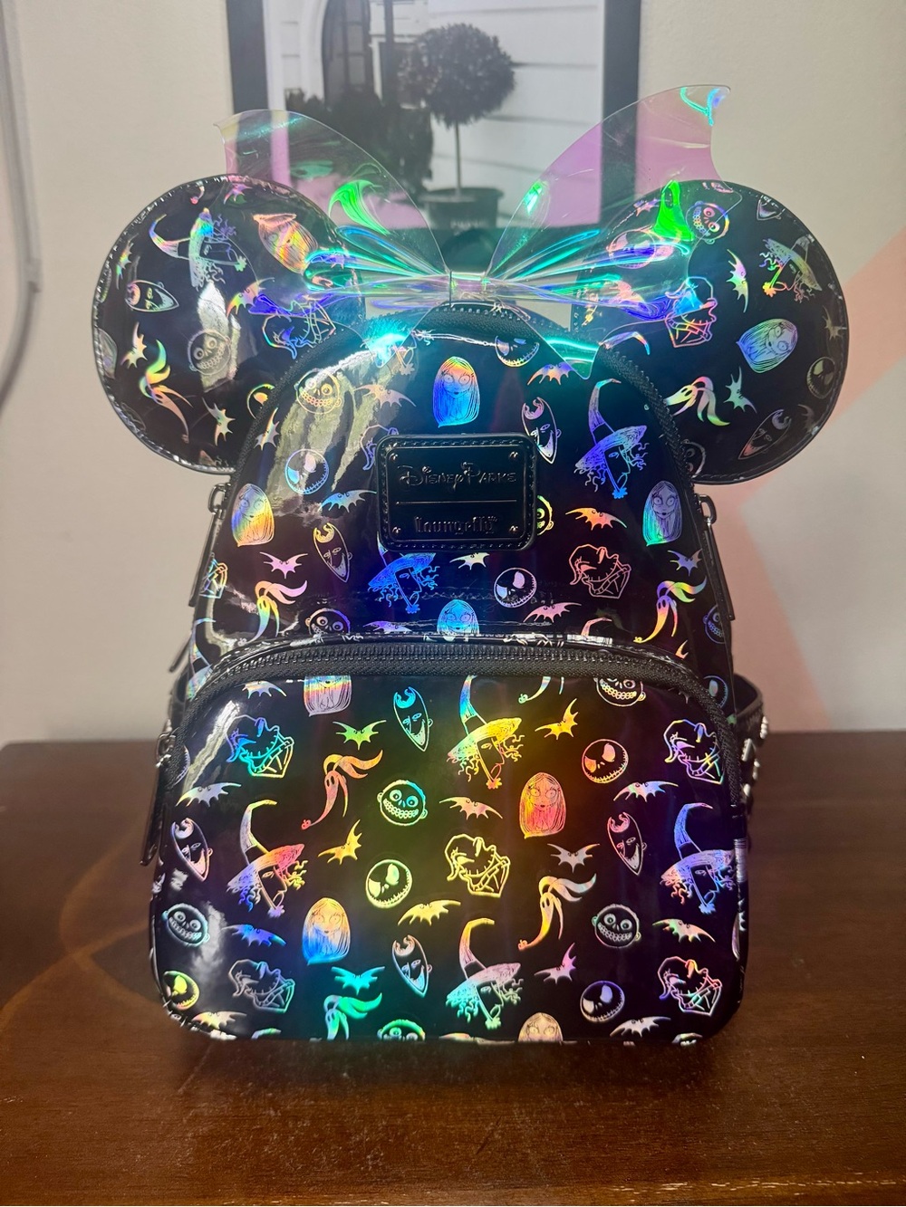 The Nightmare Before Christmas Holographic Disney Parks Loungefly Backpack Set - Picture 1 of 7